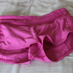 Lululemon speed up low-rise lined short 2.5” sonic pink